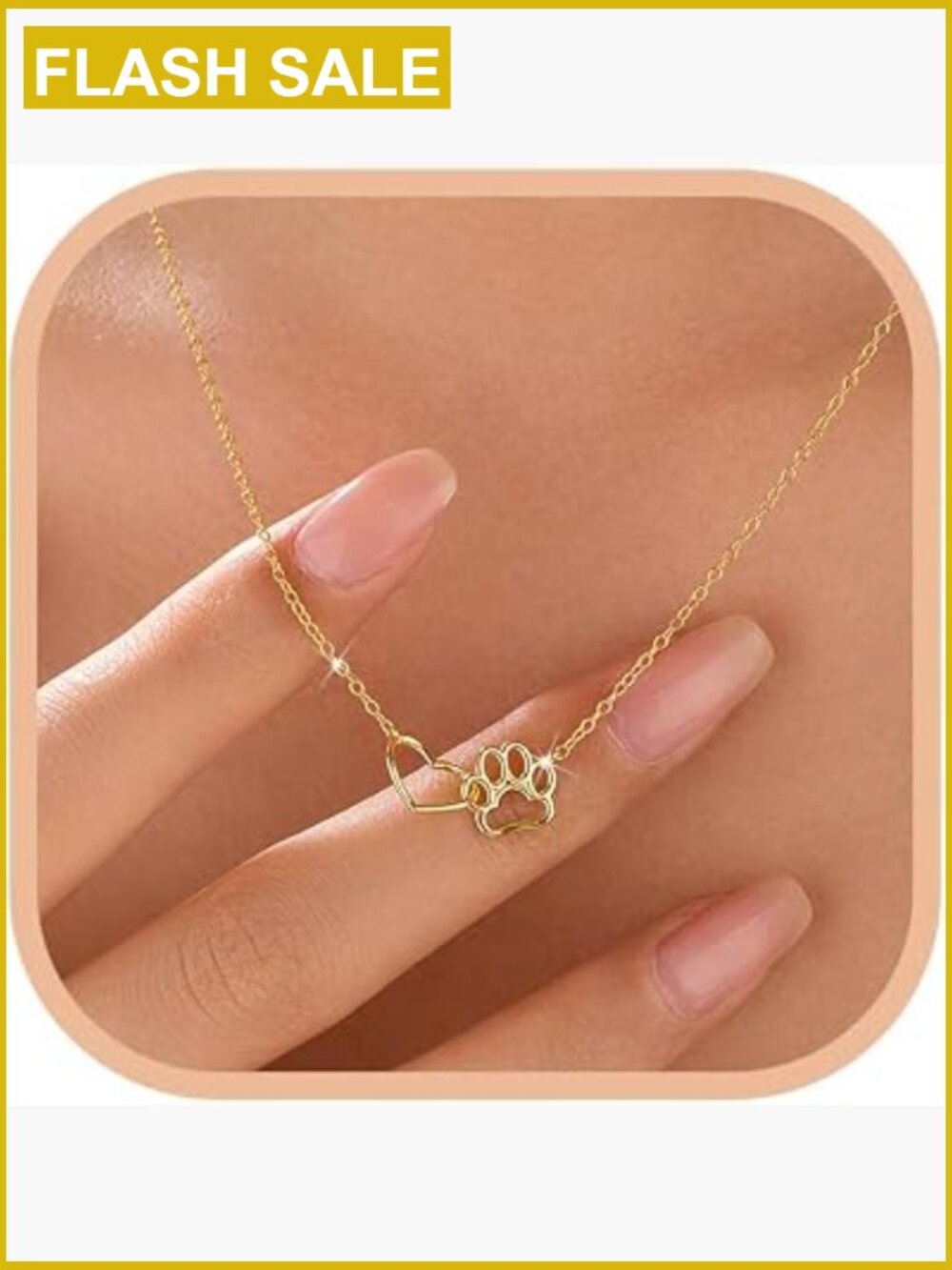 925 Sterling Silver Dog Paw Print Necklace Pet Memorial Pendant
